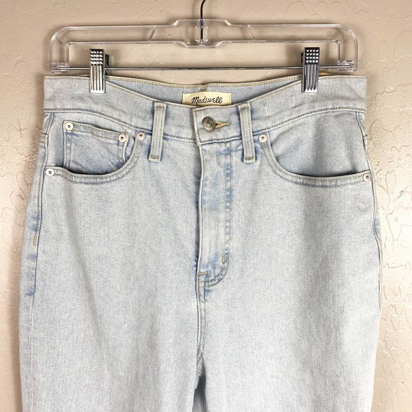 NWT Madewell The Mom Jean High Waist Ripped Distressed Raw Hem Jeans Size 27 - Picture 6 of 12
